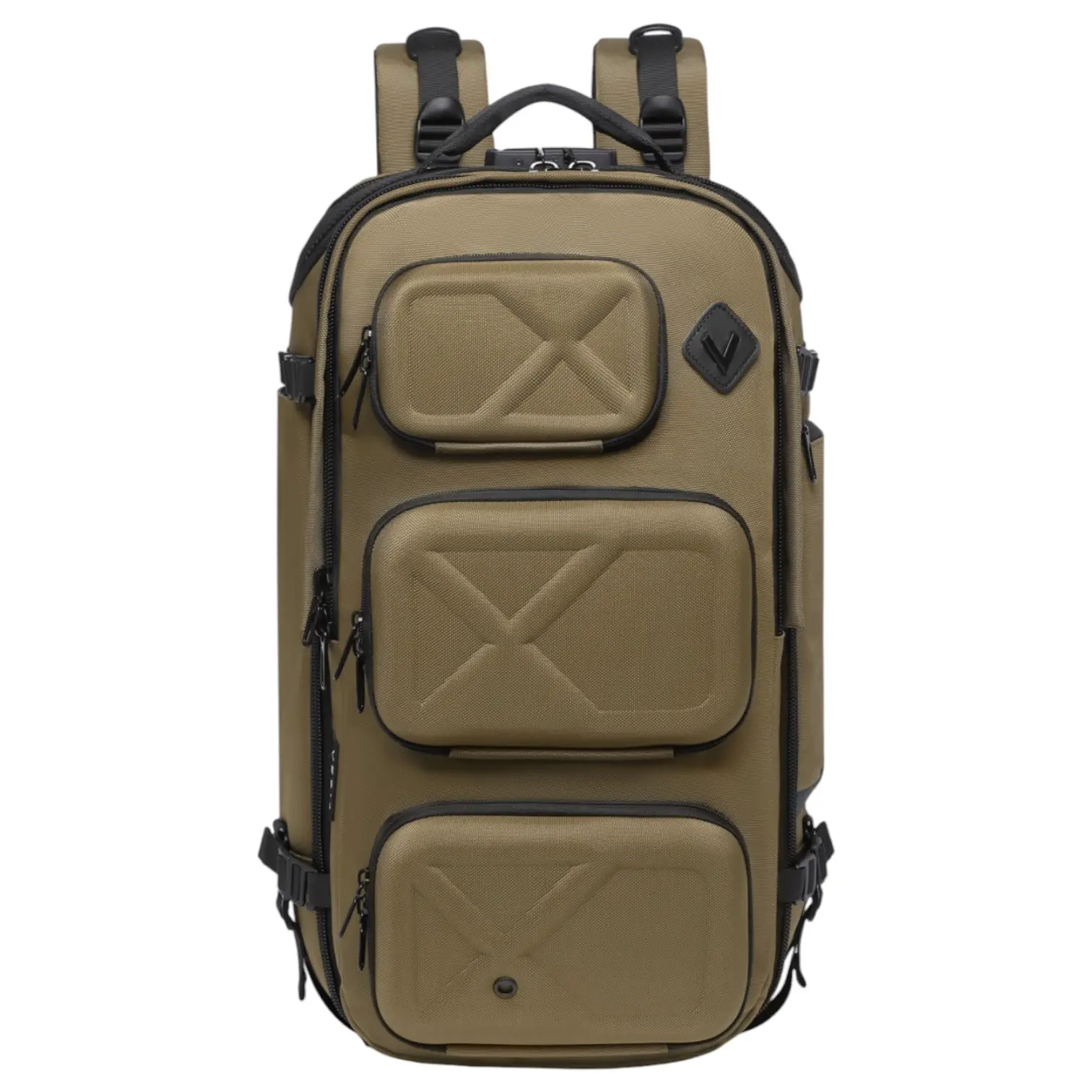 Water-Resistant Backpack for School, Expandable Ballistic Nylon Travel Bag with a 17.3-Inch Laptop Compartment, Anti-Theft Lock & Shoe Pocket, Backpacks For School