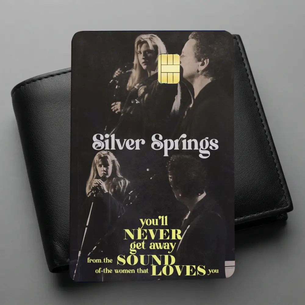 Stevie Nicks Credit Card Decal Sticker, Silver Springs Premium Matte Vinyl Card Skin Cover, Fleetwood Mac Gift for Music Lover