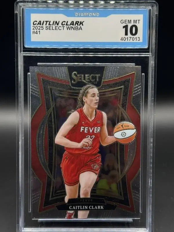2025 Panini Select Caitlin Clark WNBA Basketball Card #41 Graded GEM MINT 10