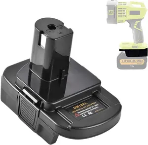 DM18RL Battery Adapter Converterfor dewalt for Milwaukee 2OV/18V Li-lon Battery Convert to for Ryobi 18VTOOI P103 P104 P105 P108 ABP1801toolssetbox dewalt toolssetboXdewait battery adapter