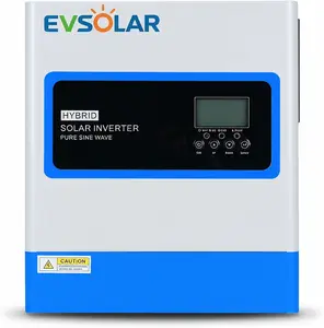 3000W Hybrid Solar Inverter, Works with/Without Battery, 100A MPPT, 120V Pure Sine Wave for RV Home Off-Grid
