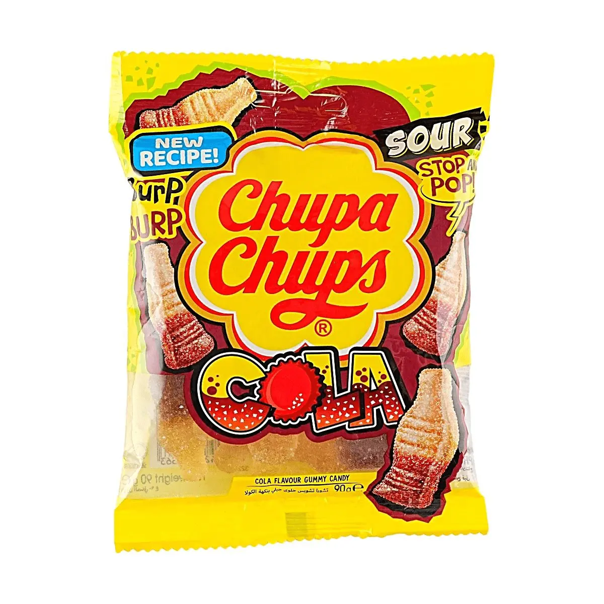 Chupa Chups Cola Sour Candy 90g - Fizzy & Chewy Gummy Snacks for Kids & Adults Chupa Chups Cola Sour Candy 90g - Fizzy & Chewy Gummy Snacks for Kids & Adults
