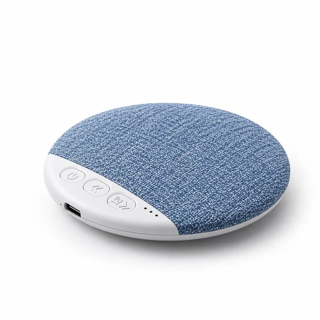 Bluetooth 5.4 Wireless Stereo Speaker, Harman-Tuned Hi-Fi Fabric Audio, Portable Bluetooth Speaker for Bedroom Bedside Sleep Aid, 7-Day Long Battery Life, USB Connection Mini Compact Speaker for Phone Smartphone, Small Bluetooth Speakers Stereo Sound