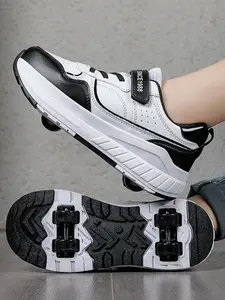 Spring Summer Roller Skates, Skating Shoes, Upgrade Four-Wheel Stability, Detachable Wheels, Outdoor Skateboarding, Anti-Slip Durable Sole