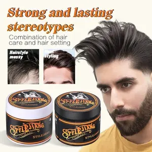 STYLEJIANG Strong Hold Pomade 4oz Water Soluble Gel Alternative For Curly Thick Stubborn Hair Long Lasting Shine Fresh Scent Mens Hair Care