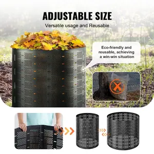 fathersdaygift VEVOR Compost Bin 220 Gallon, Outdoor Expandable Composter, Easy to Setup Large Capacity Composting Bin, Fast Creation of Fertile Soil