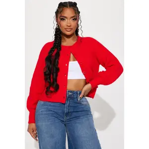 Weekend Getaway Cardigan - Red