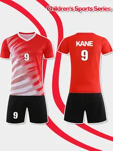 V-neck football suit for boys, custom name KANE, number 9. Jersey match sportswear, comfortable, breathable and quick-drying two-piece set, suitable for court competitions, campus team equipment and good holiday gifts.