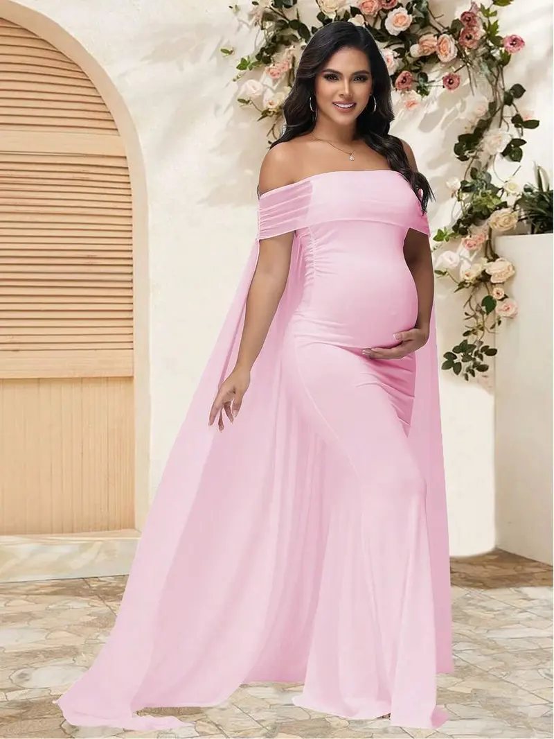green emerald velvet dress Daisy Romantic Cream Print Maternity Baby Shower Dress main image 0