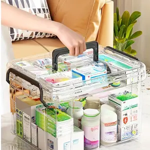 Double-Layer Transparent Portable Travel Storage Box, Desktop Organizer for Snacks and Miscellaneous Items, Multi-Purpose Storage Solution, Multifunction, Kitchen