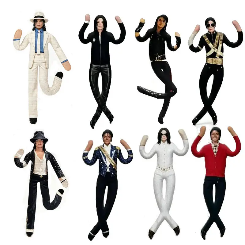 8PCS MJ Role-Playing Prop Doll, Plush Toy, Room Decor, Abstract Jointed Figure, Gift Item, Trendy Character Accessory
