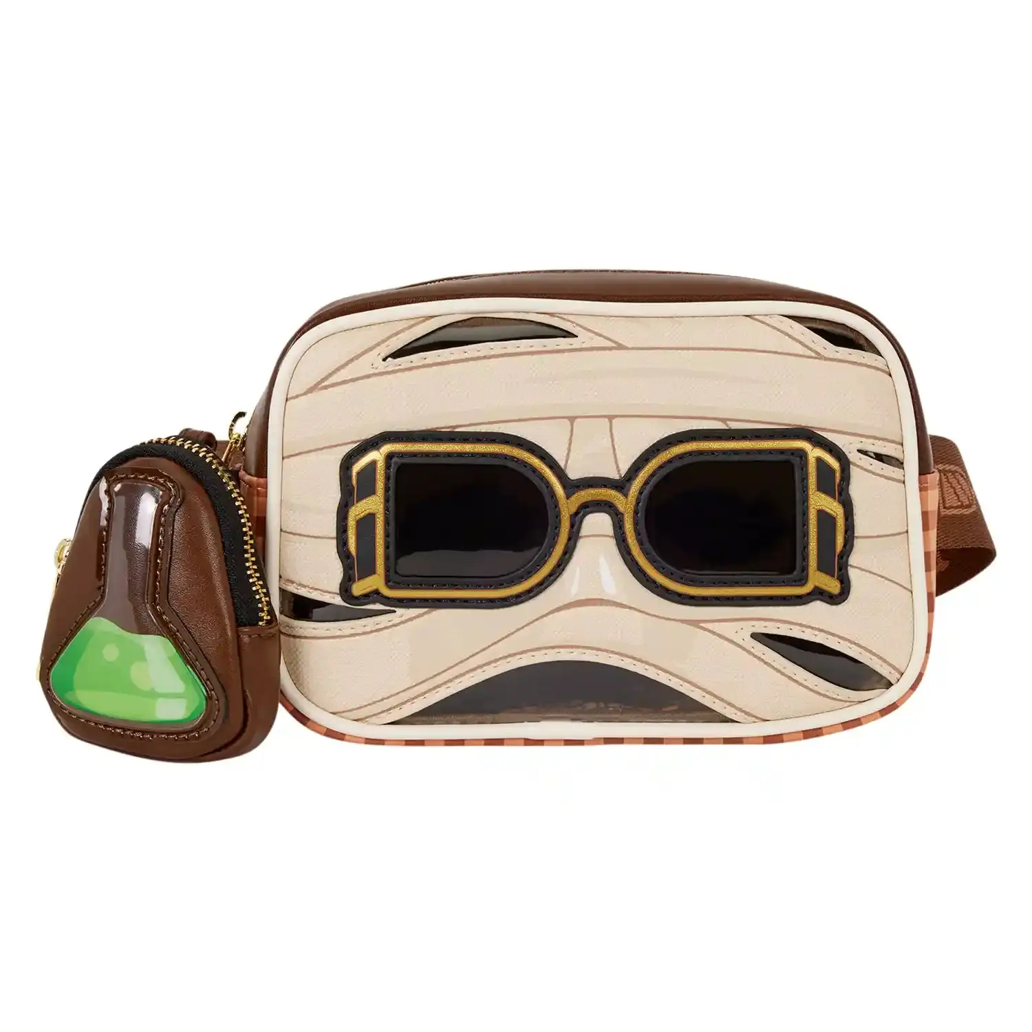 Men's Compact Synthetic Leather Loungefly Universal Monsters Invisible Man Sling Crossbody Bag - Stylish Daily-Use Crossbody Bag, Crossbody Bags