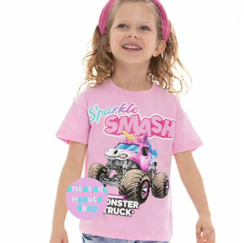 ADULT & YOUTH Girls Sparkle Smash shirt, #southernboy clothes, toddler boy clothing, monster truck tshirt, sparkle smash shirt
