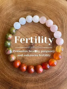 Natural Crystal Bracelet for Healthy Pregnancy, Spiritual Jewelry Gift for Pregnant Friends & Wives, Chakra Healing Accessory