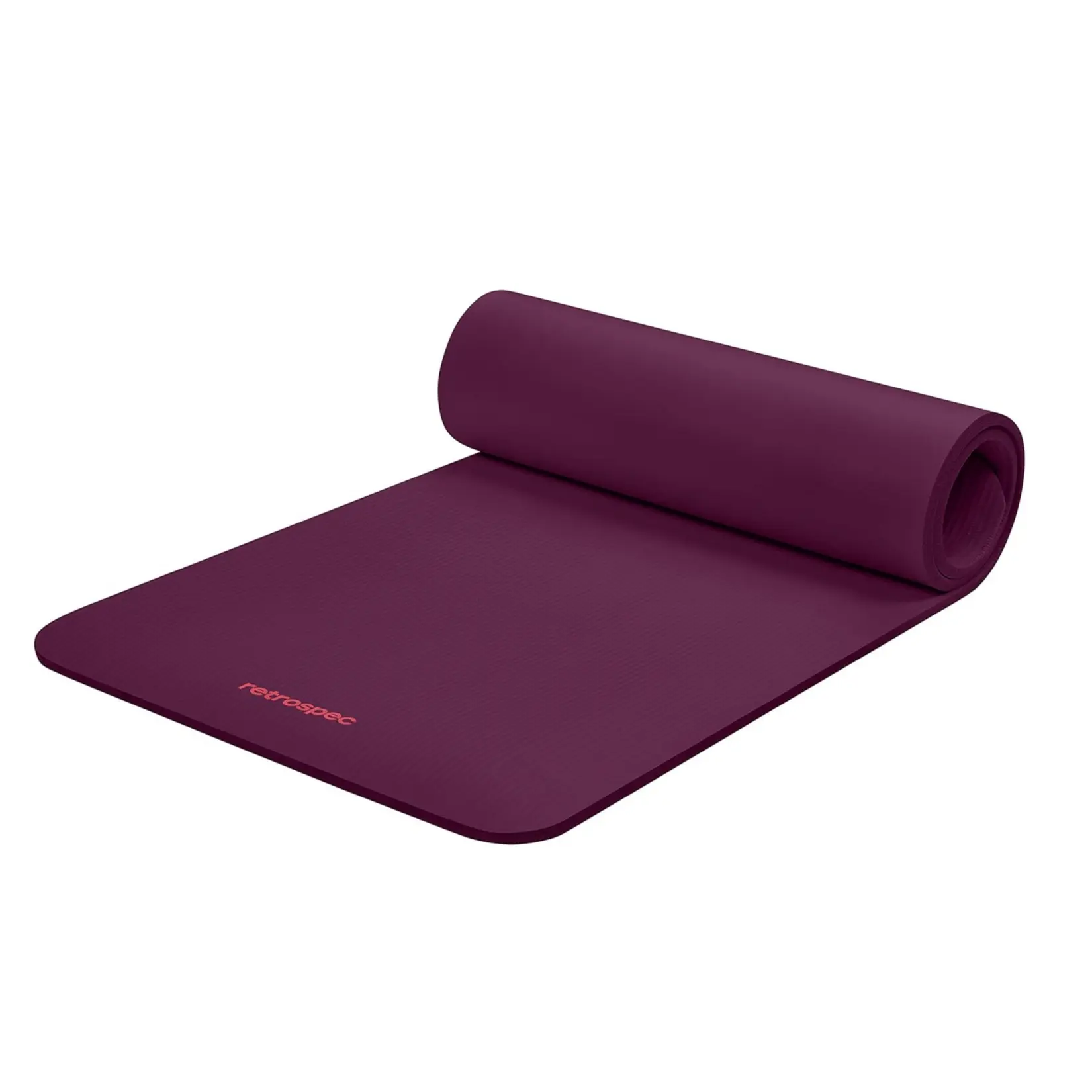 Retrospec Solana Yoga Mat Thick 1/2in Non-Slip Workout Mat with Nylon Strap - 72x24in Exercise Mat for Pilates, Stretching & Fitness - BPA Free, Easy Clean
