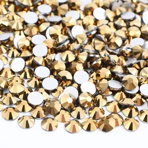 Gold Glass Rhinestones