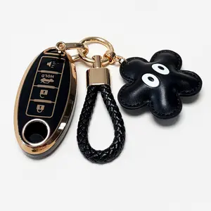 Soft Durable Tpu Car Key Protection Case, 360 Degree Protection with Keychains, Fits for Nissan Altima Rogue Maxima Sentra Infiniti Models, Car Key Accessory, Car Key Protector, Key Fob Protector, Key Fob Shell