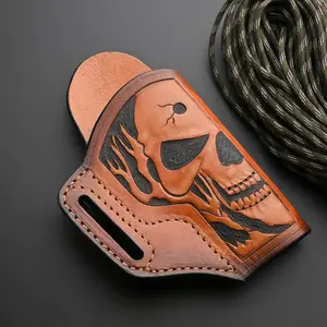 Handcrafted engraved holster, made of cowhide leather, sturdy, durable, and high-quality, suitable for the 1911 series(right)