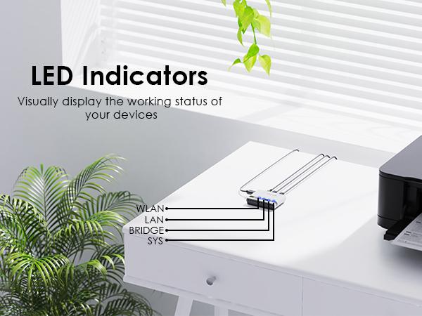 WAVLINK USB Wireless Print Server WiFi Print Server with 10/100Mbps LAN/Bridge 480Mbps USB2.0 Supports Wired/Wireless/Standalone Modes for Windows Mac and RAW Printers WAVLINK USB Wireless Print Server WiFi Print Server with 10/100Mbps LAN/Bridge 480Mbps USB2.0 Supports Wired/Wireless/Standalone Modes for Windows Mac and RAW Printers