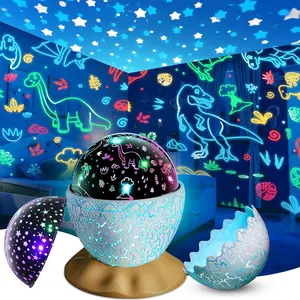 Dinosaur Egg Night Light for Kids, Sensory Toys for Kids Ages 3-5 6 7 8 9 10, Dinosaur Toys Night Light Projector, Birthday Gifts for 3-12 Year Old Boys Girls, 2-in-1 Dino & Star Lamp