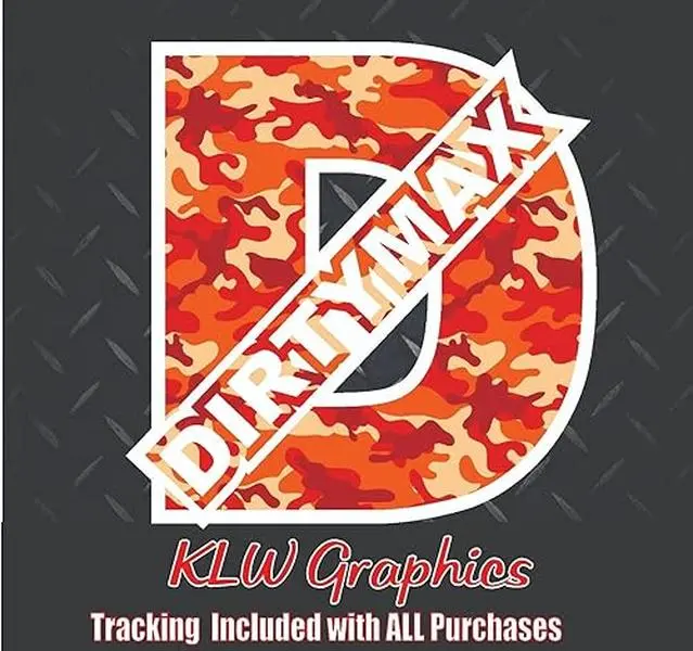 Dirtymax Duramax D Orange White Camo Full Color Decal Sticker Turbo Diesel Truck 6.6 3.0 Crew Cab