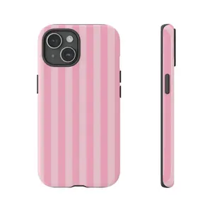 Pink Angel Stripes Trendy Y2K Aesthetic Phone Case for iPhone