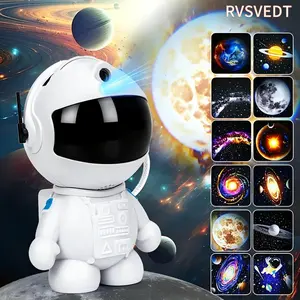 Astronaut Projector Night Light, 360° Galaxy Star Projection Lamp, 12 Patterns Room Decor, Birthday Halloween Christmas Gift, Starry Projector, Starry Sky Projector
