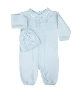 Baby Boys Collar Knit Longall With Hat