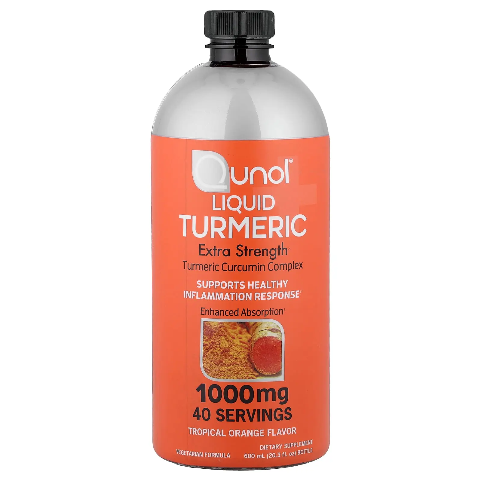 Qunol Liquid Turmeric, Tropical Orange, 20.3 fl oz (600 ml)