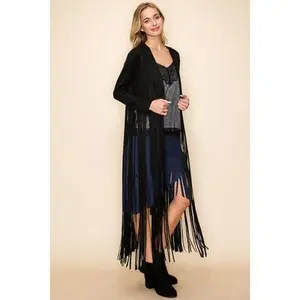 Fringed Long Suede Jacket