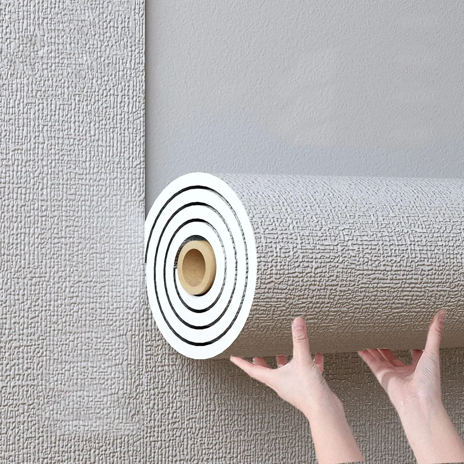 Thermal Insulation Ceiling Wallpaper – 5mm Waterproof Self-Adhesive Peel & Stick Roll for Bedroom Living Room Wall Covering (Gray, 50cm x 20m).