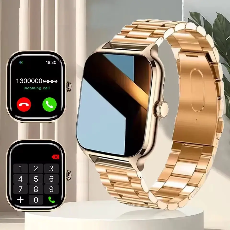 2026 New Wireless Smart Watch Wristwatch, 2.01 Inch Full Touch Screen, Heart Rate Monitor, Bluetooth-compatible Call, Unisex Sports Smartwatch