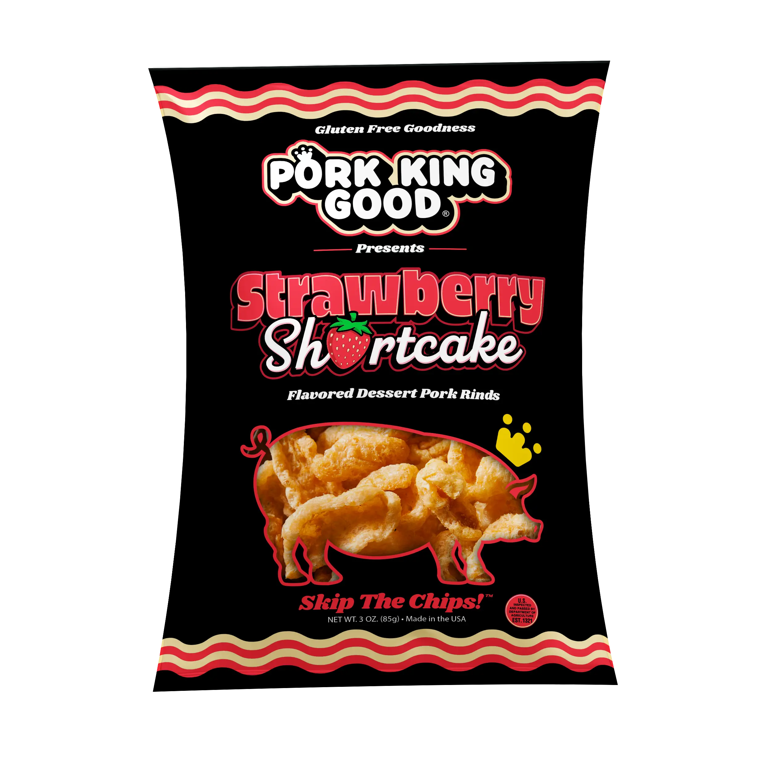 P Rind Pork King Good Strawberry Shortcake Pork Rinds - 3 oz - TikTok Shop