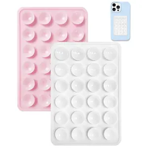 2PCS Silicone Suction Phone Case Mount,Non Slip Suction Cup Phone Mount,Hands-Free Phone Accessories Holder for Selfies and Videos,Silicon Adhesive Phone Stand Sticky for Cell Phone  Cellphone Smartphone