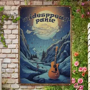 YNLLOOFA Widespread Panic - The Half And Half Poster Asheville, S/N Poster Metal Tin Sign Retro Painting Print Poster Wall Decor For Home Coffee Wall Decor