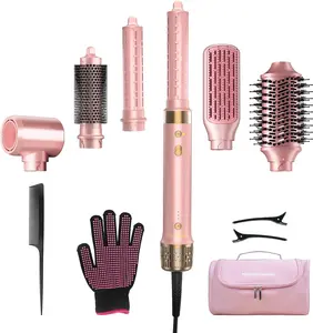 Mythsight 6 in 1 Hot air styler, Hair Dryer & Styler with Travel Case, Fast Drying, Auto Wrap Curls (L/R), Hair blow dryer brush, Smooth & Frizz-Free blowout, Perfect gifts for Women, Friend, Mother's Day