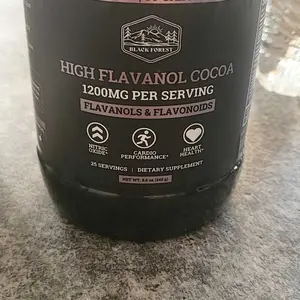 Black Forest Supplements Cocoa Flavanols & Flavonoids | High Flavanol Cocoa Powder – 1200mg per Serving, 600mg Epicatechin – Supports Circulation, Energy, & Heart Health, Dark Chocolate Beverage Healthy, High Flavanol Dark Chocolate Supplement