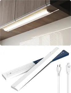 12 Inch LED Under Cabinet Light, Plug in Kitchen Lighting, 3CCT Selectable (3000K/4000K/5000K), CRI94 High Color Accuracy, Linkable, Slim Design, Matte White