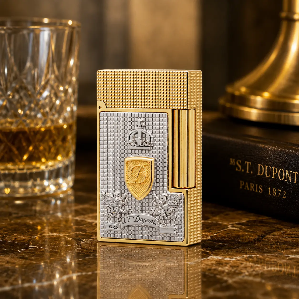 [Double Flame] 1872 DPT Paris Maison Speical Luxury Lighter (NO FUEL) set GIFT BOX Profect gifts father's day gifts