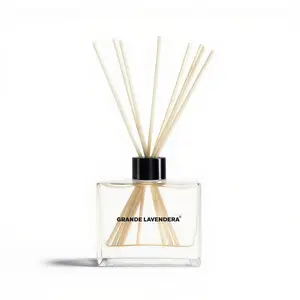 Grande Lavendera® Elegant Reed Diffuser with Custom Colored Reeds and Decorative Collars