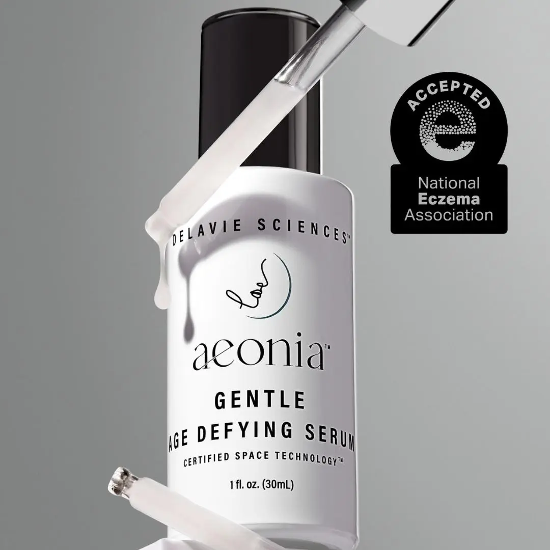 Gentle Aeonia Age-Defying Serum with Dropper, Hyaluronic Acid, Vitamin C & Ferulic Acid for Sensitive Skin, Hydrating & Repair