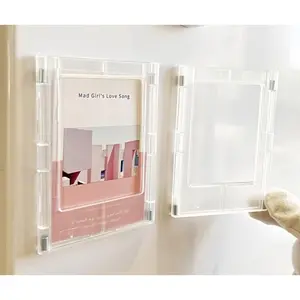 Memory Frame Polaroid 3inch Magnetic Photo Frame Hole Board Accessories Fridge Magnetic Sticker Hanging Board Decorative Sticker Fridge Magnet