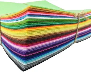 42pcs Felt Fabric Sheet/ Assorted Color Felt Pack/ DIY Craft/ Squares Nonwoven (25 * 25cm)