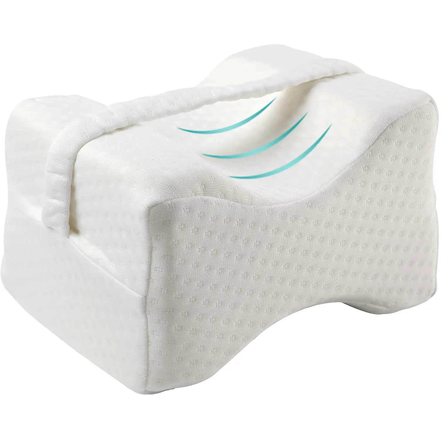 Cartizma Contoured Memory Foam Wedge Pillow - Orthopedic, Quilted Top, Back Pain Relief, Ergonomic Posture Fix, Maternity Supplies, Pregnant Knee Pillow with Cushion, Machine Washable, Leg Swelling Reduction, Good Posture