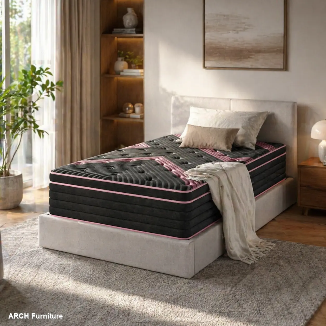 10-Inch Twin Size Premium Memory Foam Hybrid Mattress - Knit Fabric, Individually Pocket Springs, Medium-Firm Feel, Additive-Free, Allergy-Reducing, Cool Airflow Hybrid Foam Mattress, Hybrid Foam Mattresses