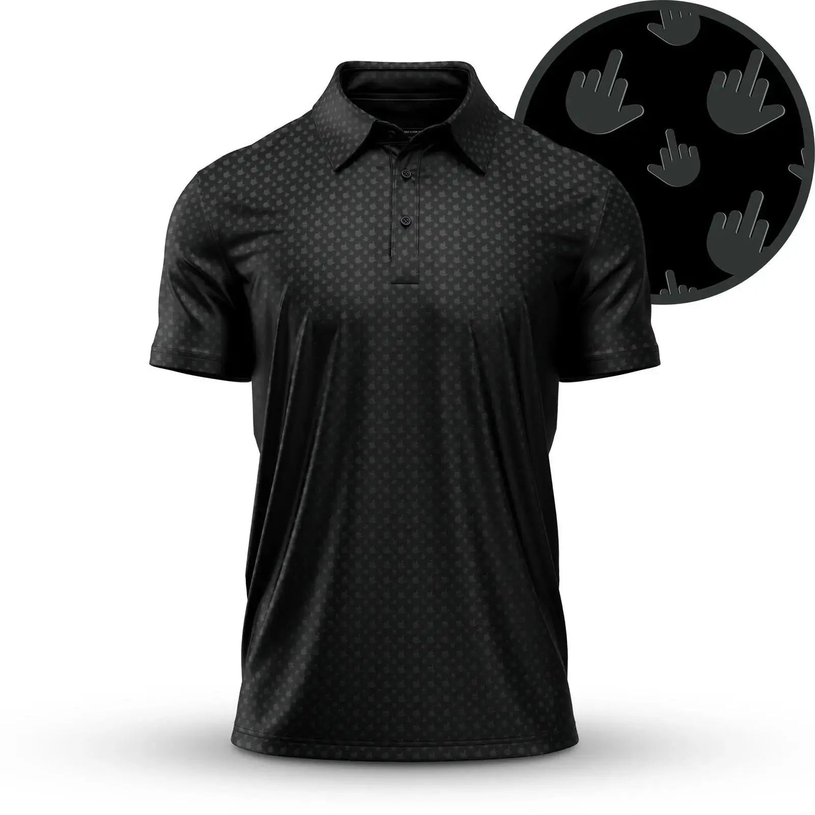 Men's Bogey Bros Dark Pattern Sports Polo for Golf Days Made in USA.