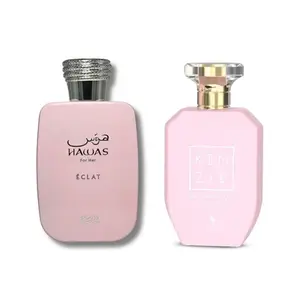 Hawas Eclat + Kenzie Marshmallow Dream Bundle Pack: 2 Eau De Parfum Sprays for Women, 3.4 Ounce Each - New Niche Fragrances Floral Scents Perfume Great Scent