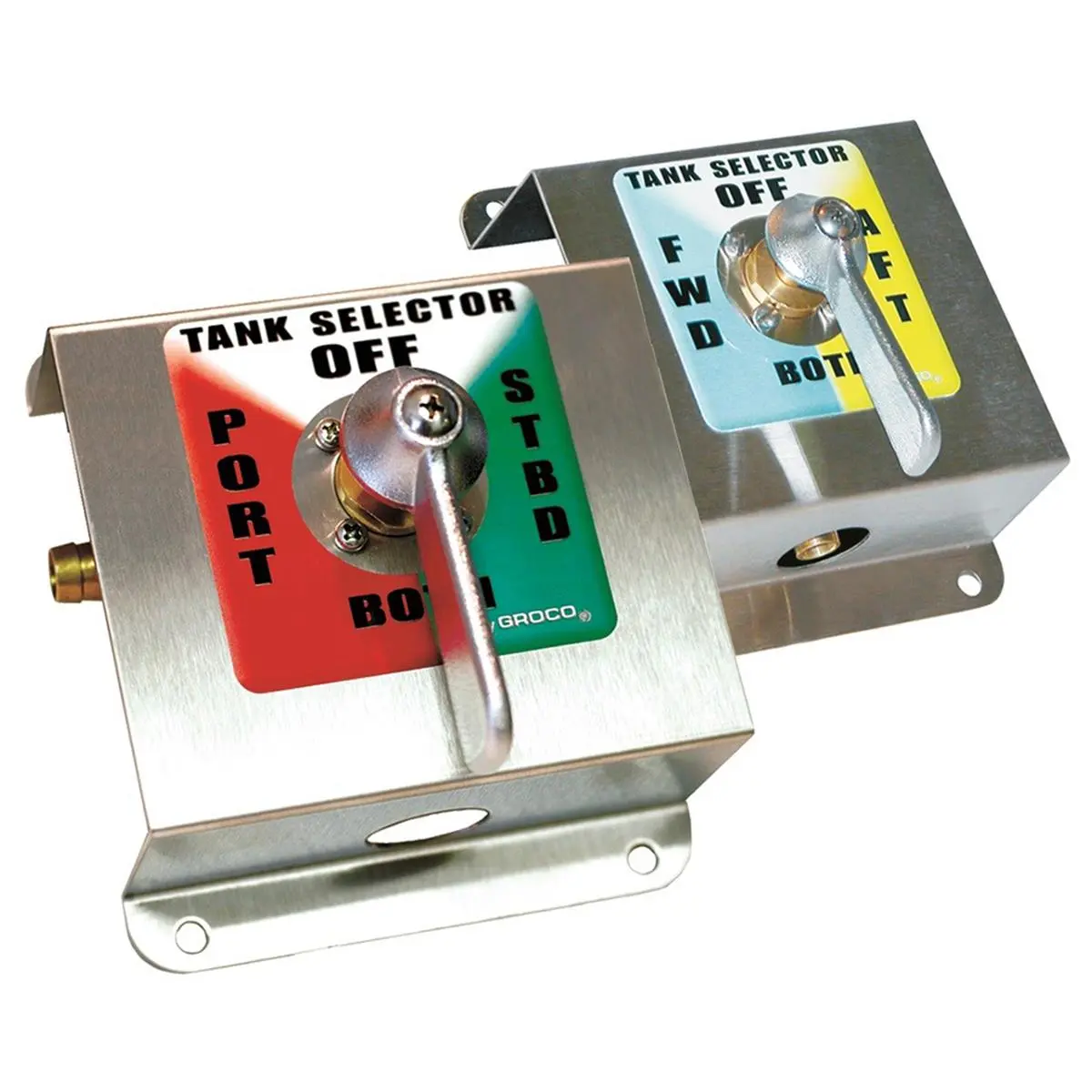 Groco TS-350-T 0.5 in. 4-Way Tank Selector Kit - 1/2" flow, 3 lbs weight, audible 'click' feature, c83600 bronze construction