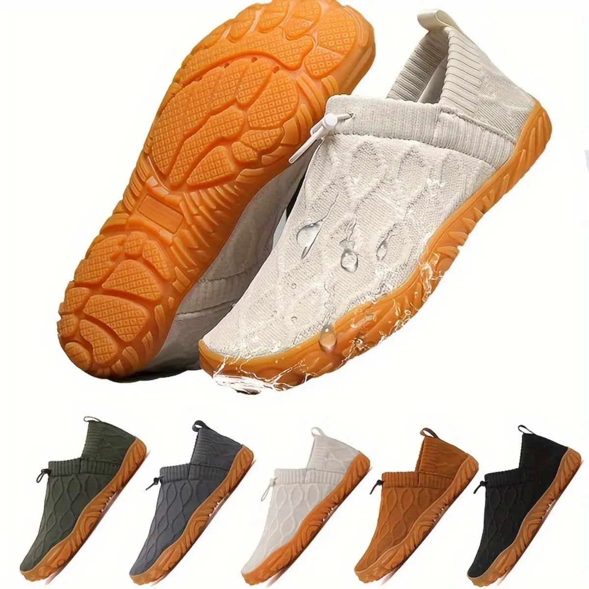 Men's Barefoot Shoes | Breathable Knit Upper, Zero Drop Sole, Wide Toe Box | Lightweight & Comfortable for Hiking, Swimming, Boating |