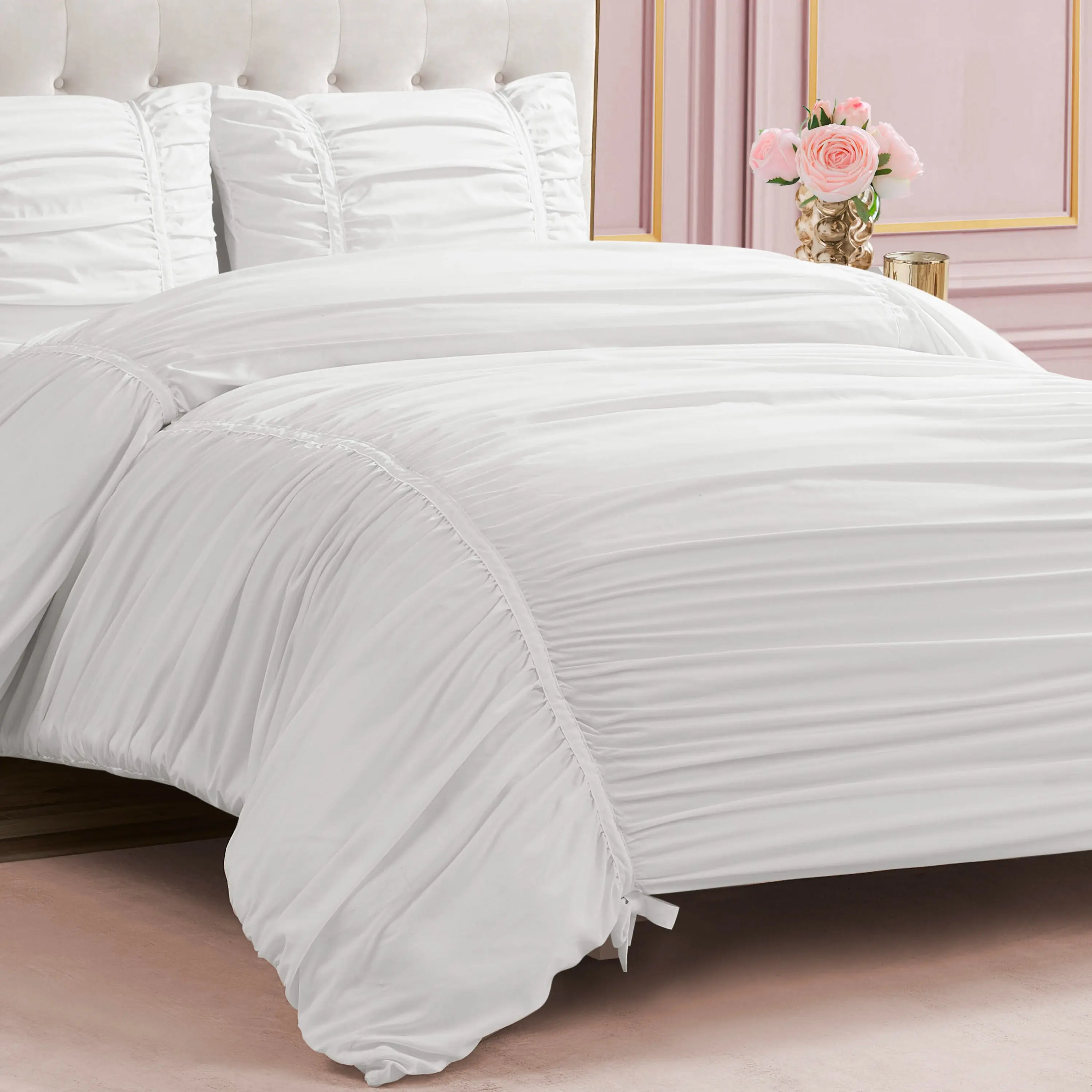Juicy Couture Ribbon Ruched Comforter Set